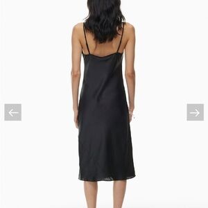 Aritzia Only Slip Satin Midi Dress